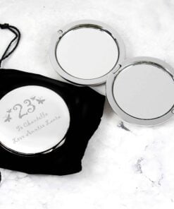 Personalised Butterfly Age Round Compact Mirror