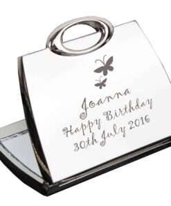 Personalised Butterfly Handbag Compact Mirror