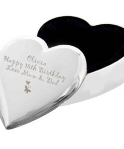 Personalised Butterfly Heart Trinket Box