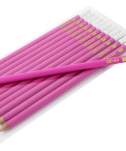 Personalised Butterfly Motif Pink Pencils