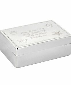Personalised Butterfly Rectangular Jewellery Box