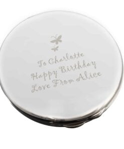 Personalised Butterfly Round Compact Mirror