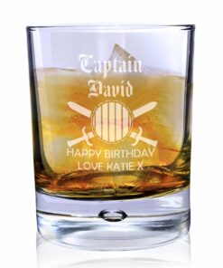 Personalised Captain Tumbler Bubble Glass