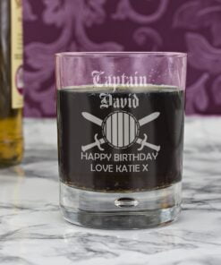 Personalised Captain Tumbler Bubble Glass