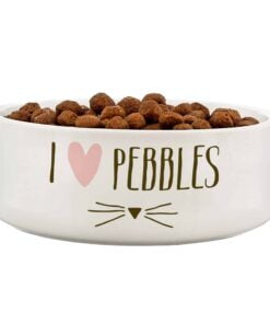 Personalised Cat Features 14cm Medium White Pet Bowl
