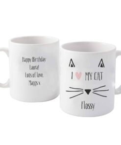 Personalised Cat Features Mug