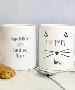 Personalised Cat Features Mug