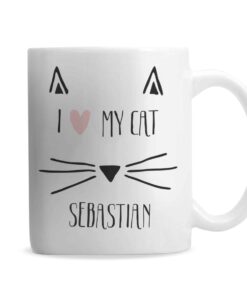 Personalised Cat Features Mug
