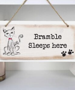 Personalised Cat Wooden Sign