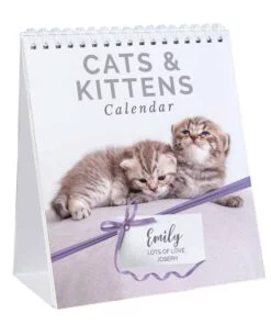 Personalised Cats and Kittens Desk Calendar