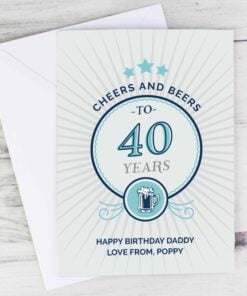 Personalised Cheers and Beers Birthday Card