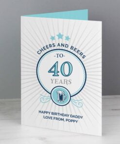 Personalised Cheers and Beers Birthday Card