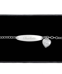 Personalised Children’s Sterling Silver and Cubic Zirconia Bracelet