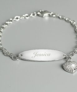 Personalised Children’s Sterling Silver and Cubic Zirconia Bracelet