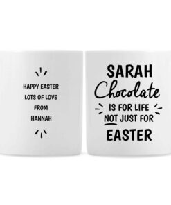Personalised Chocolate Is For Life Mug