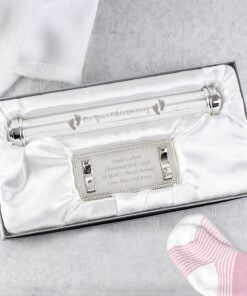 Personalised Christening Silver Plated Certificate Holder