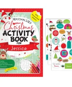 Personalised Christmas Activity Book with Stickers