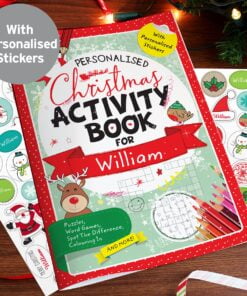 Personalised Christmas Activity Book with Stickers