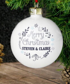 Personalised Christmas Frost Bauble