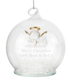 Personalised Christmas Message LED Angel Bauble