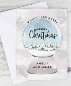 Personalised Christmas Snow Globe Card