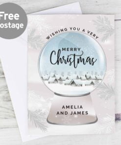 Personalised Christmas Snow Globe Card