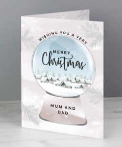 Personalised Christmas Snow Globe Card