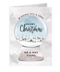 Personalised Christmas Snow Globe Card