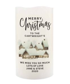 Personalised Christmas Town LED Candle