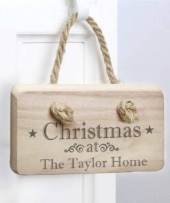 Personalised Christmas Wooden Sign