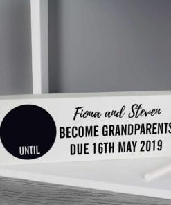 Personalised Classic Chalk Countdown Wooden Block Sign