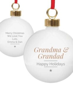 Personalised Classic Gold Star Christmas Bauble