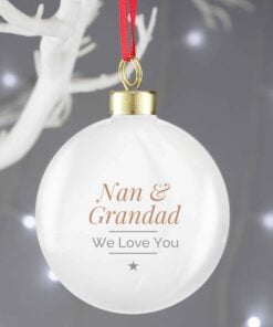 Personalised Classic Gold Star Christmas Bauble