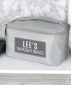 Personalised Classic Grey Vanity Bag