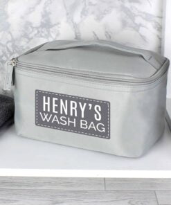 Personalised Classic Grey Vanity Bag
