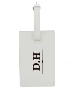 Personalised Classic Initials Cream Luggage Tag