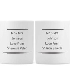 Personalised Classic Mr Right/Mrs Always Right Mug Set