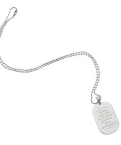 Personalised Classic Stainless Steel Dog Tag Necklace