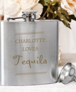 Personalised Classic Stainless Steel Hip Flask