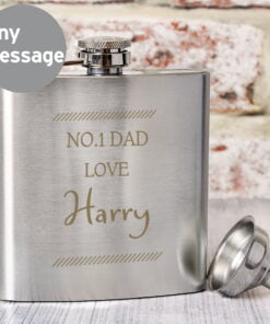 Personalised Classic Stainless Steel Hip Flask
