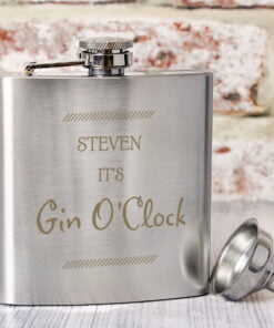 Personalised Classic Stainless Steel Hip Flask