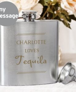 Personalised Classic Stainless Steel Hip Flask