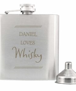 Personalised Classic Stainless Steel Hip Flask