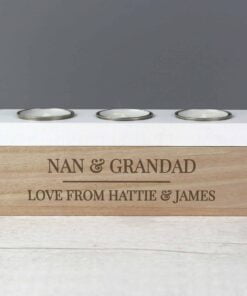 Personalised Classic Triple Tea Light Box
