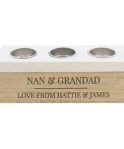 Personalised Classic Triple Tea Light Box