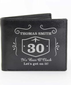 Personalised Classic Whisky Leather Wallet
