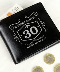 Personalised Classic Whisky Leather Wallet