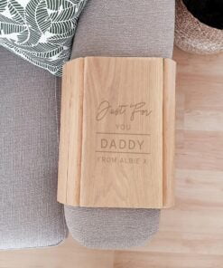 Personalised Classic Wooden Sofa Tray