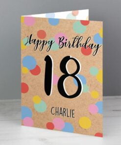 Personalised Colour Confetti Birthday Card