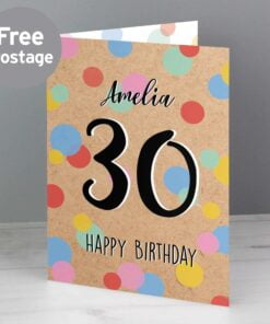 Personalised Colour Confetti Birthday Card